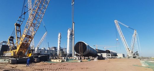 榆林经开区 榆能化学材料乙二醇项目建设进入施工建设“快车道”，防腐保温工程全面展开